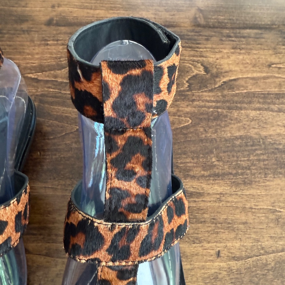 Jeffery Campbell Women's Leopard Print Strappy Sandals Size 8 - Picture 10 of 10